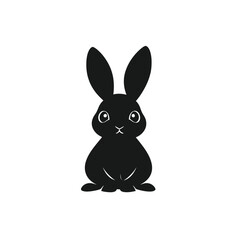 Fototapeta premium Black rabbit vector