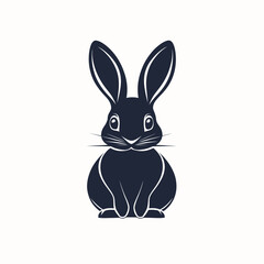 Fototapeta premium Black rabbit vector