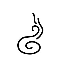 Steam and smoke lines icon