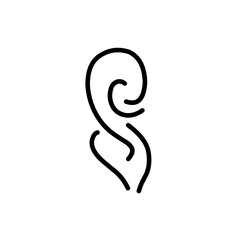 Steam and smoke lines icon