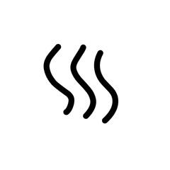Steam and smoke lines icon