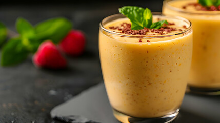 Mango Lassi Drink Festive Outdoor Event Norther