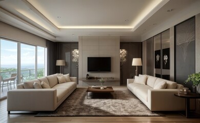 Modern luxury living room interior design