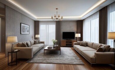 Modern luxury living room interior design