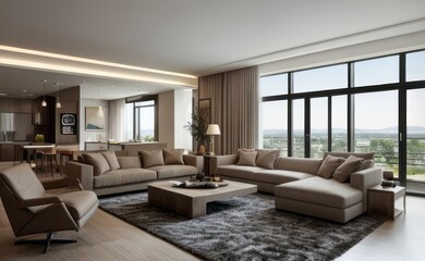 Modern luxury living room interior design