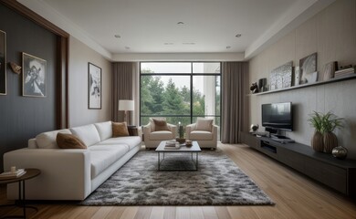 Modern luxury living room interior design