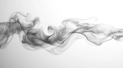 Fototapeta premium Elegant Black Smoke Swirls Generative AI
