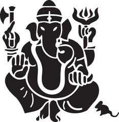 Divine Circuitry: The Artistry of Ganesh Chipart