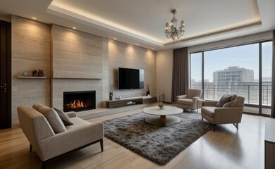Modern luxury living room interior design