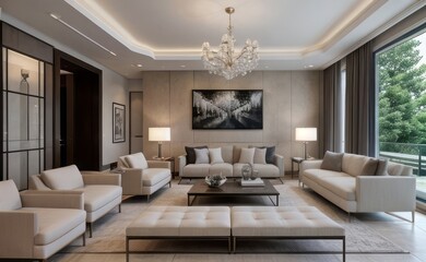 Modern luxury living room interior design