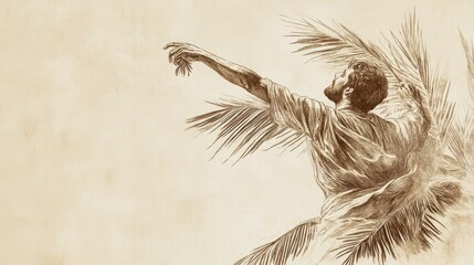 Embracing Desire: The Bridegroom Imagines Climbing the Palm Tree to Hold His Beloved, Reflecting His Deep Affection in Song of Solomon