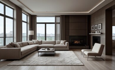 Modern luxury living room interior design