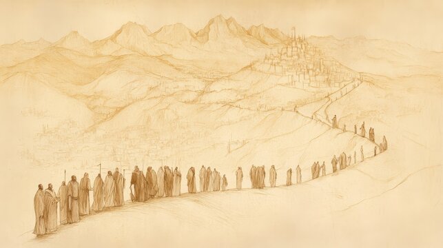 Procession to Zion: Distant Nations Carry Offerings, Symbolizing Reverence and Submission