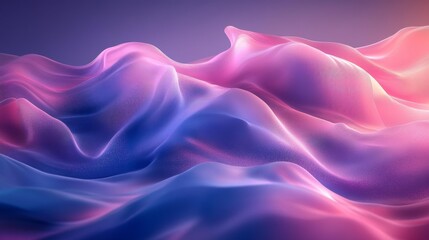 Obraz premium Abstract Soft Fabric-Like Waves in Pastel Colors Generative AI