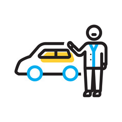 Vector  multicolor icon for Dealer