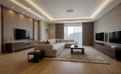 Fototapeta premium Modern luxury living room interior design