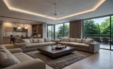Modern luxury living room interior design