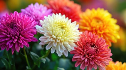 Elegant flowers blooming in vibrant hues