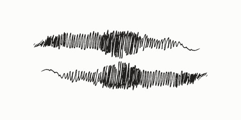Radial sound wave curve grunge pattern white background. vektor