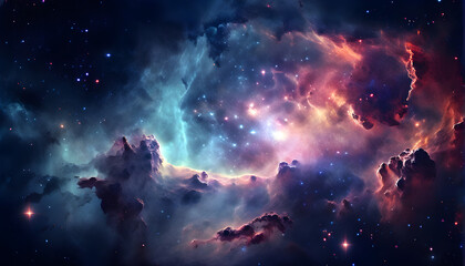 Fototapeta premium nebula and space forground