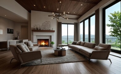 Modern luxury living room interior design