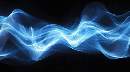 Fototapeta premium Electric abstract waves pulse with energy