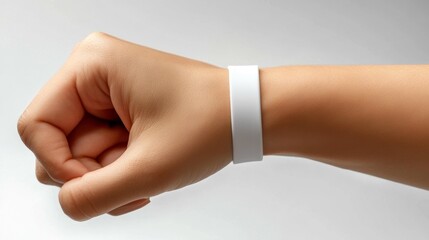 Minimalist wristband on hand Generative AI