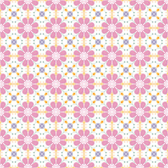 Pink flower design seamless pattern for Febric, background design, Vintage pattern, Watercolor abstract, Textured, Generative AI