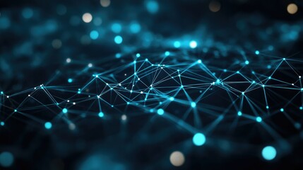 Conceptual art of interconnected digital nodes