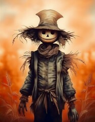Scruffy Halloween Scarecrow 