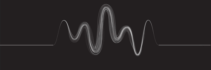  Digital sound equalizer . Audio signal frequency signal . Abstract flow linear fluid wavy shape . Acoustic volume lines .Curved lines pattern . Music sound wave . Vector illustration