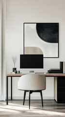 Modern Workspace: A Minimalist Haven for Productivity and Style