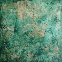old vintage textured holiday paper or wallpaper with painted elegant green colors with marbled stone or rock wall