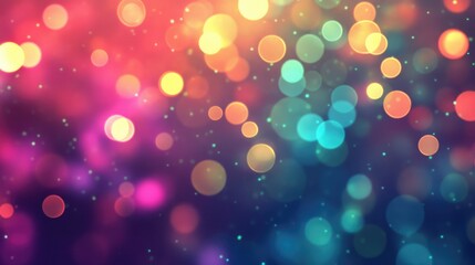 Colorful lights in a dreamy haze