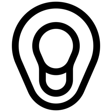 Bedpan. Editable stroke vector icon.