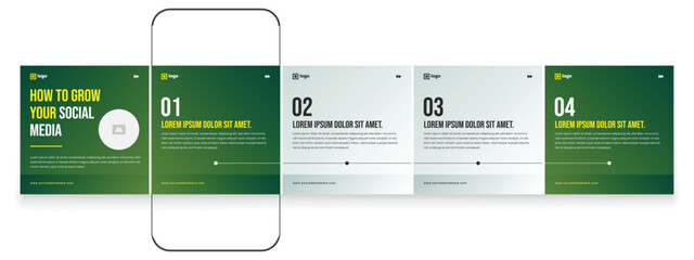 LinkedIn carousel post, social media Instagram carousel post, modern and editable business carousel template design