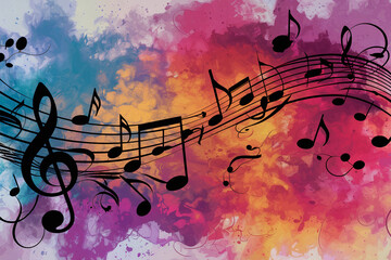 music background with notes