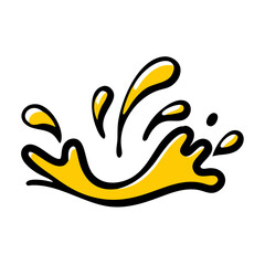 An energetic yellow splash that dynamically fills the copy space