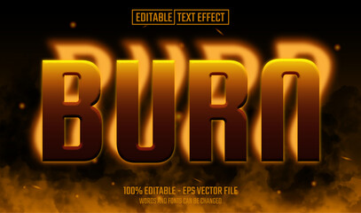 burn editable text effect