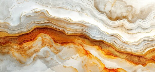 Abstract background with swirling patterns in shades of white, yellow and orange. Texture, abstract, background, graphic, design, art, digital, modern, contemporary.