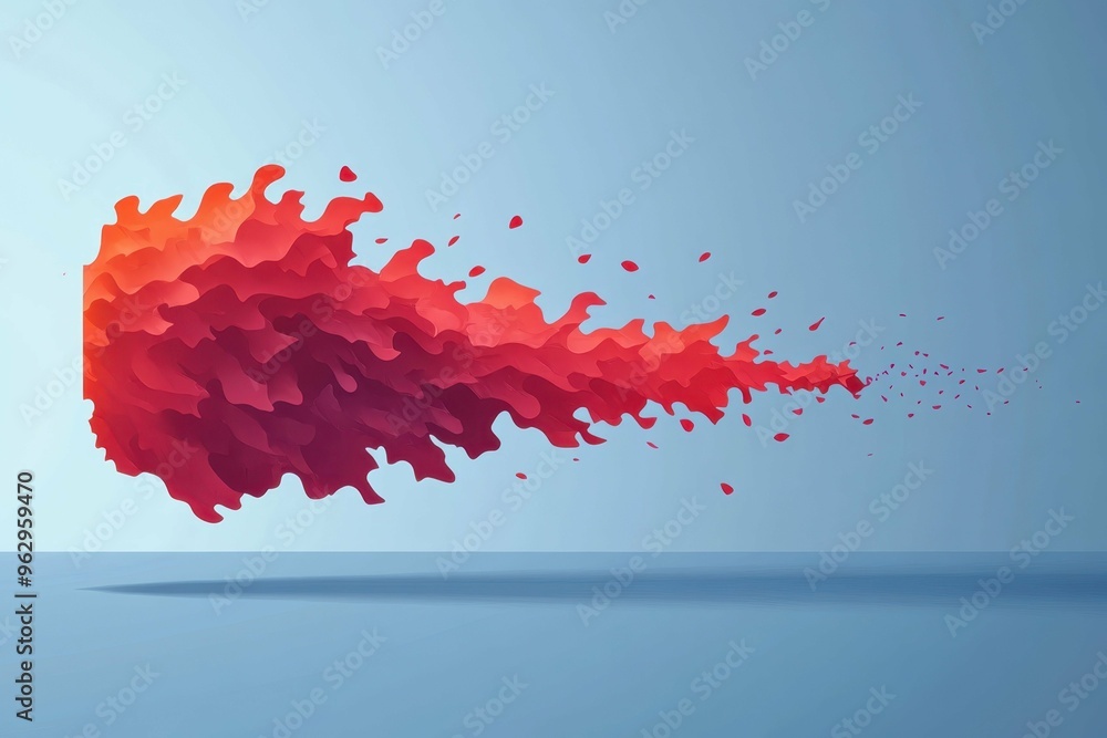 Poster abstract shapes resembling sound waves spreading across the frame, symbolizing the reach of free spe