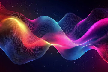 Fototapeta premium Vibrant Waves of Light in Dynamic Motion