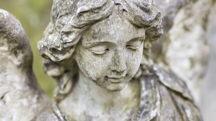 Obraz premium Close-up of a marble statue surface with weathered, chipped edges and visible veins
