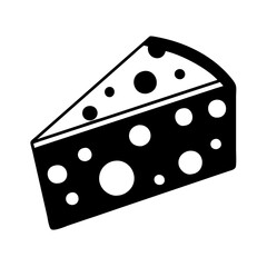 Block and Slices of Yellow Cheese on Transparent Background