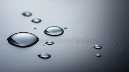water drops on metal surface