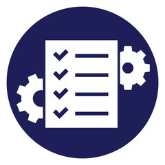 Procedures and operations icon with checklist