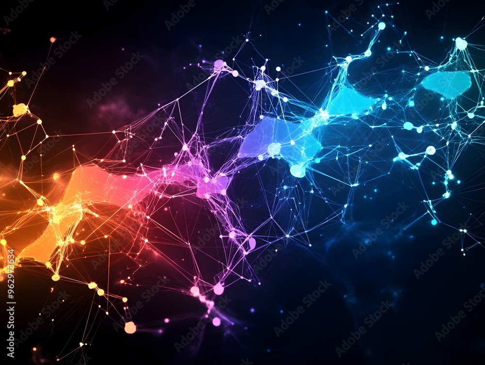 Poster abstract network connection background.