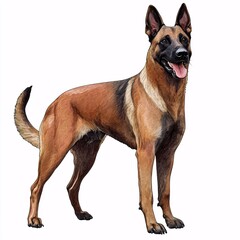 Majestic Belgian Malinois Clipart for Crafting and Design Projects