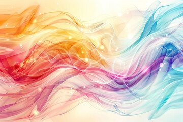 A colorful wave with a yellow and blue stripe,