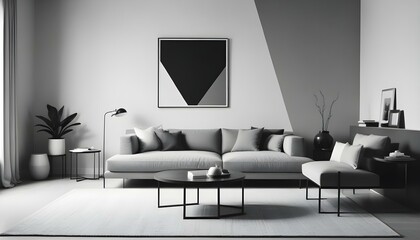 Photo interior modern design room 3d illustration